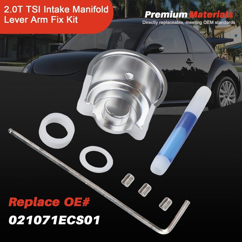 FEIMAOTUI 021071ECS01 مجموعة إصلاح ذراع رافعة مجمع السحب 2.0T TSI متوافقة مع أودي 8U A3 B8 TT، مناسبة لفولكس فاجن بيتل CC EOS جولف جيتا باسات B6 تيغوان (فضي) - Image 2